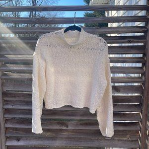 Cream ANTHROPOLOGIE sweater - size SMALL - Cream/White